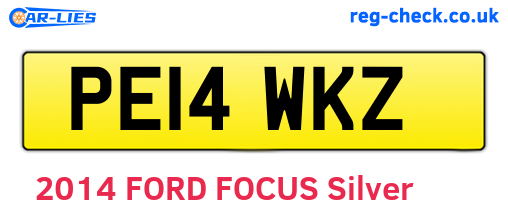 PE14WKZ are the vehicle registration plates.