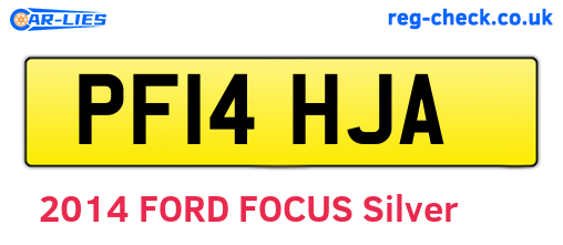 PF14HJA are the vehicle registration plates.