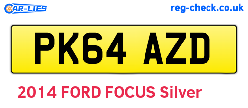 PK64AZD are the vehicle registration plates.