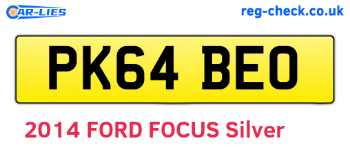 PK64BEO are the vehicle registration plates.