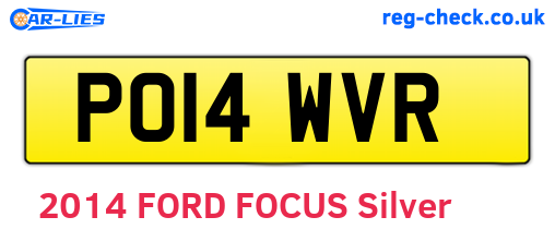 PO14WVR are the vehicle registration plates.