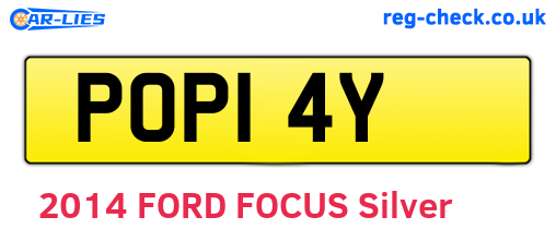 POP14Y are the vehicle registration plates.