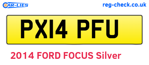 PX14PFU are the vehicle registration plates.