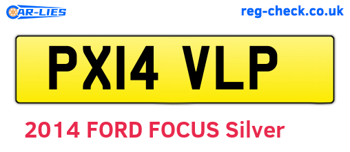 PX14VLP are the vehicle registration plates.