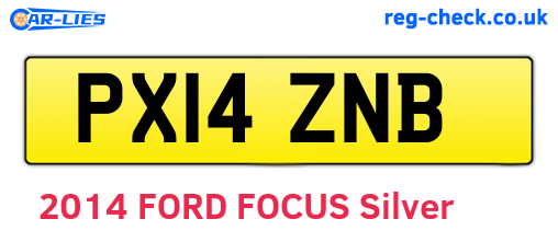 PX14ZNB are the vehicle registration plates.