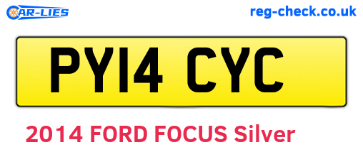 PY14CYC are the vehicle registration plates.