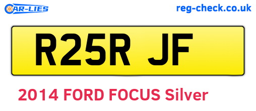 R25RJF are the vehicle registration plates.
