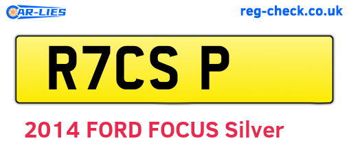 R7CSP are the vehicle registration plates.