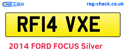 RF14VXE are the vehicle registration plates.