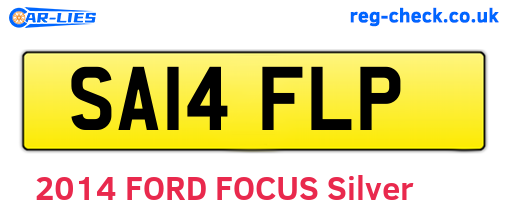 SA14FLP are the vehicle registration plates.