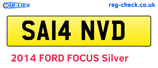 SA14NVD are the vehicle registration plates.