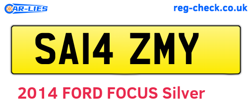 SA14ZMY are the vehicle registration plates.