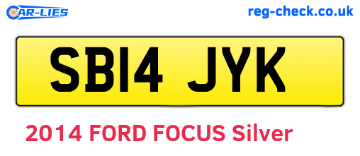 SB14JYK are the vehicle registration plates.