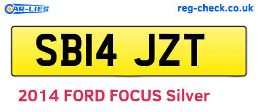SB14JZT are the vehicle registration plates.