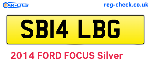 SB14LBG are the vehicle registration plates.