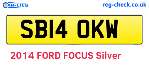 SB14OKW are the vehicle registration plates.