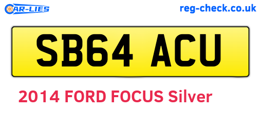 SB64ACU are the vehicle registration plates.