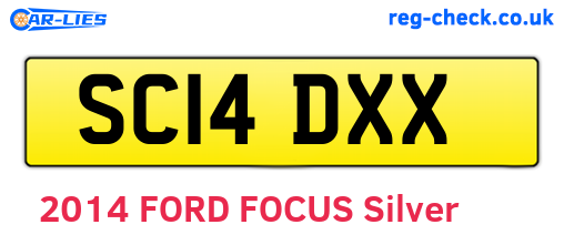 SC14DXX are the vehicle registration plates.