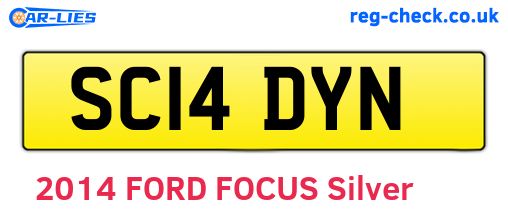 SC14DYN are the vehicle registration plates.