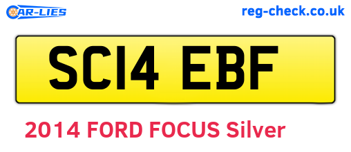 SC14EBF are the vehicle registration plates.