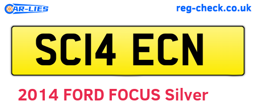 SC14ECN are the vehicle registration plates.