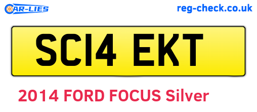 SC14EKT are the vehicle registration plates.