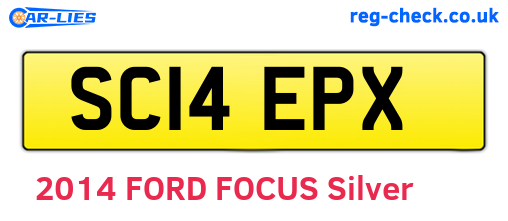 SC14EPX are the vehicle registration plates.