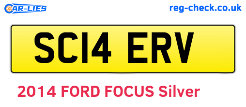 SC14ERV are the vehicle registration plates.
