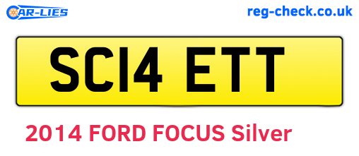 SC14ETT are the vehicle registration plates.