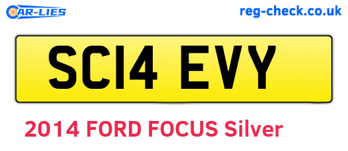SC14EVY are the vehicle registration plates.