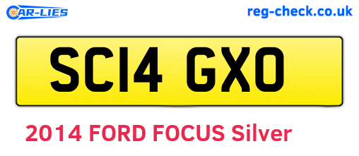 SC14GXO are the vehicle registration plates.