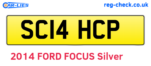 SC14HCP are the vehicle registration plates.