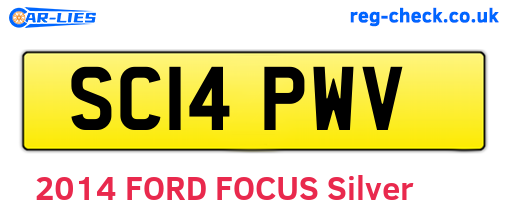 SC14PWV are the vehicle registration plates.