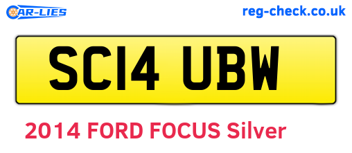 SC14UBW are the vehicle registration plates.