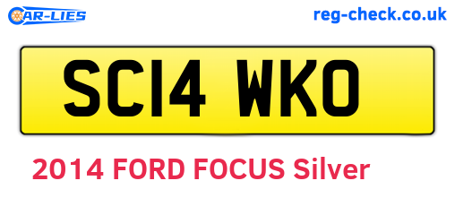 SC14WKO are the vehicle registration plates.