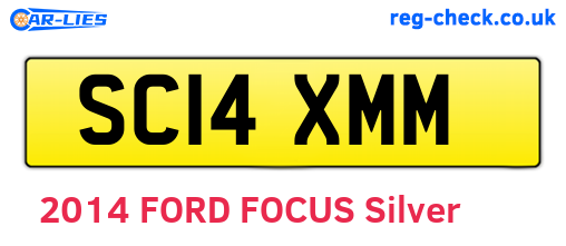 SC14XMM are the vehicle registration plates.