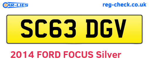 SC63DGV are the vehicle registration plates.