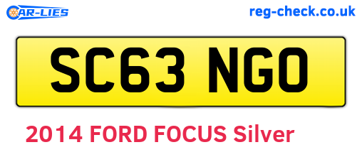 SC63NGO are the vehicle registration plates.