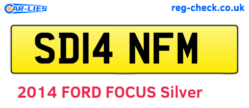 SD14NFM are the vehicle registration plates.