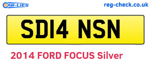 SD14NSN are the vehicle registration plates.