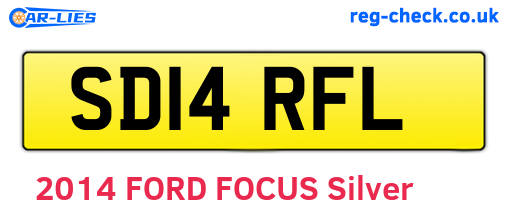 SD14RFL are the vehicle registration plates.