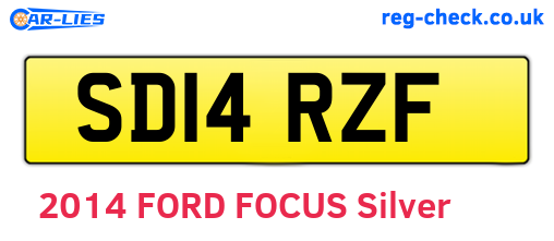 SD14RZF are the vehicle registration plates.