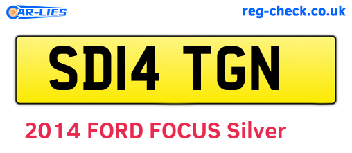SD14TGN are the vehicle registration plates.