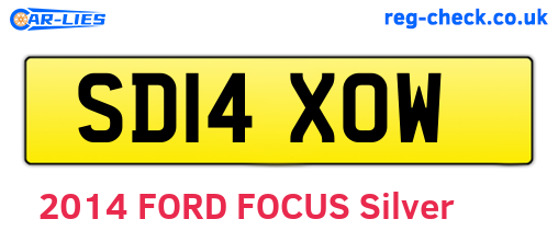 SD14XOW are the vehicle registration plates.