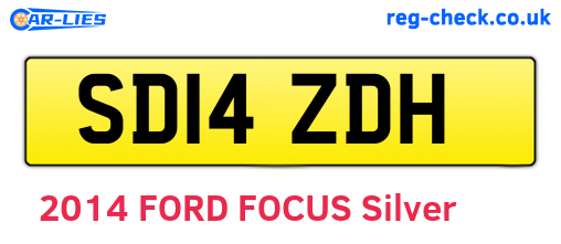 SD14ZDH are the vehicle registration plates.