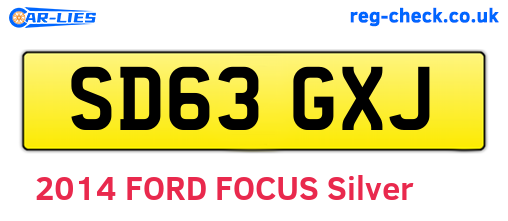 SD63GXJ are the vehicle registration plates.