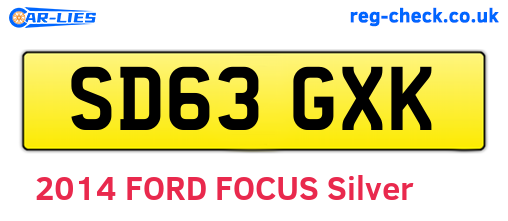 SD63GXK are the vehicle registration plates.