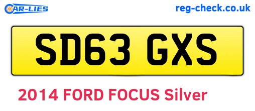 SD63GXS are the vehicle registration plates.