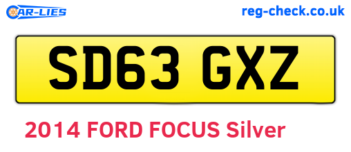SD63GXZ are the vehicle registration plates.