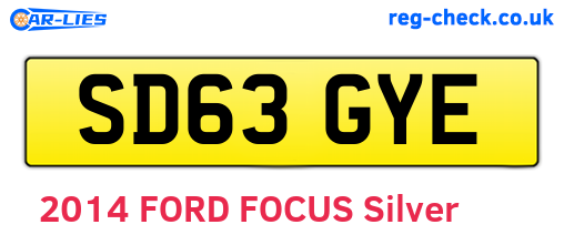 SD63GYE are the vehicle registration plates.